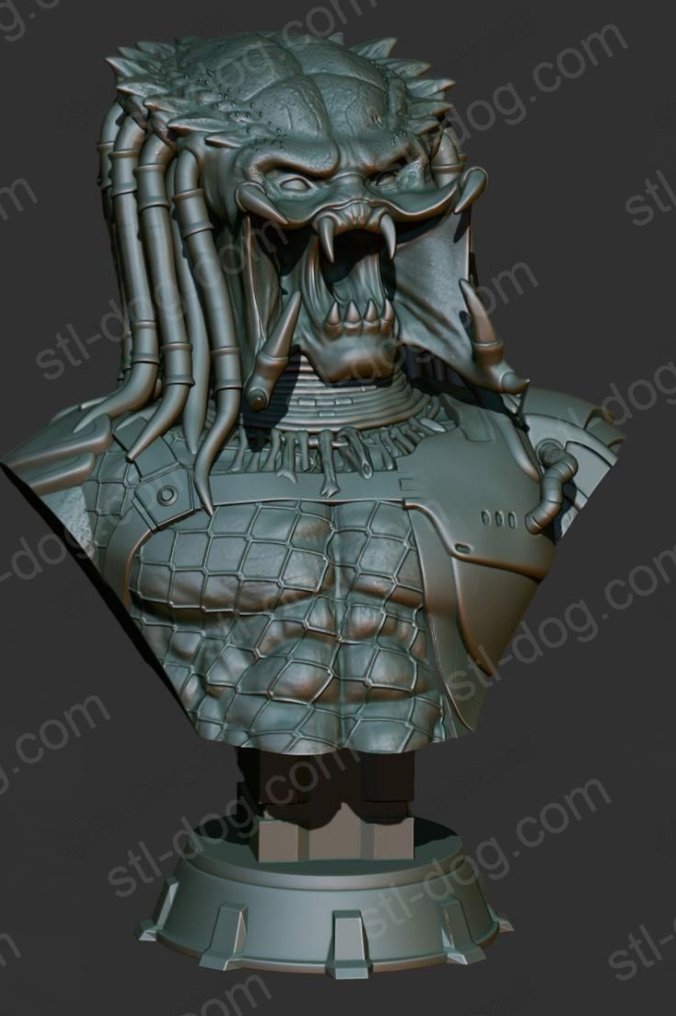 铁血战士 (Predator) 胸像3D打印图纸